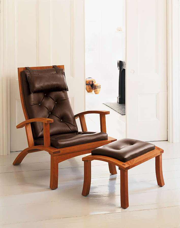 Thos Moser Lolling Chair with Ottoman, 37% Off